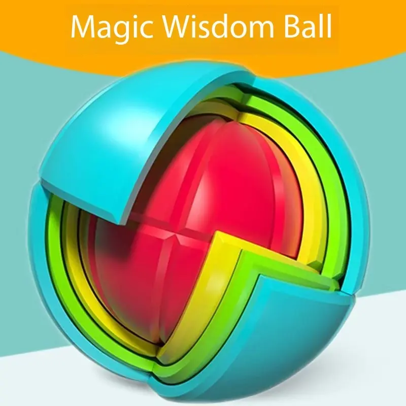 3D Intelligence Ball DIY Puzzle Puzzle Assembly Building Blocks Fun Sensory Toys for Adults Children ADHD Autism Stress Relief