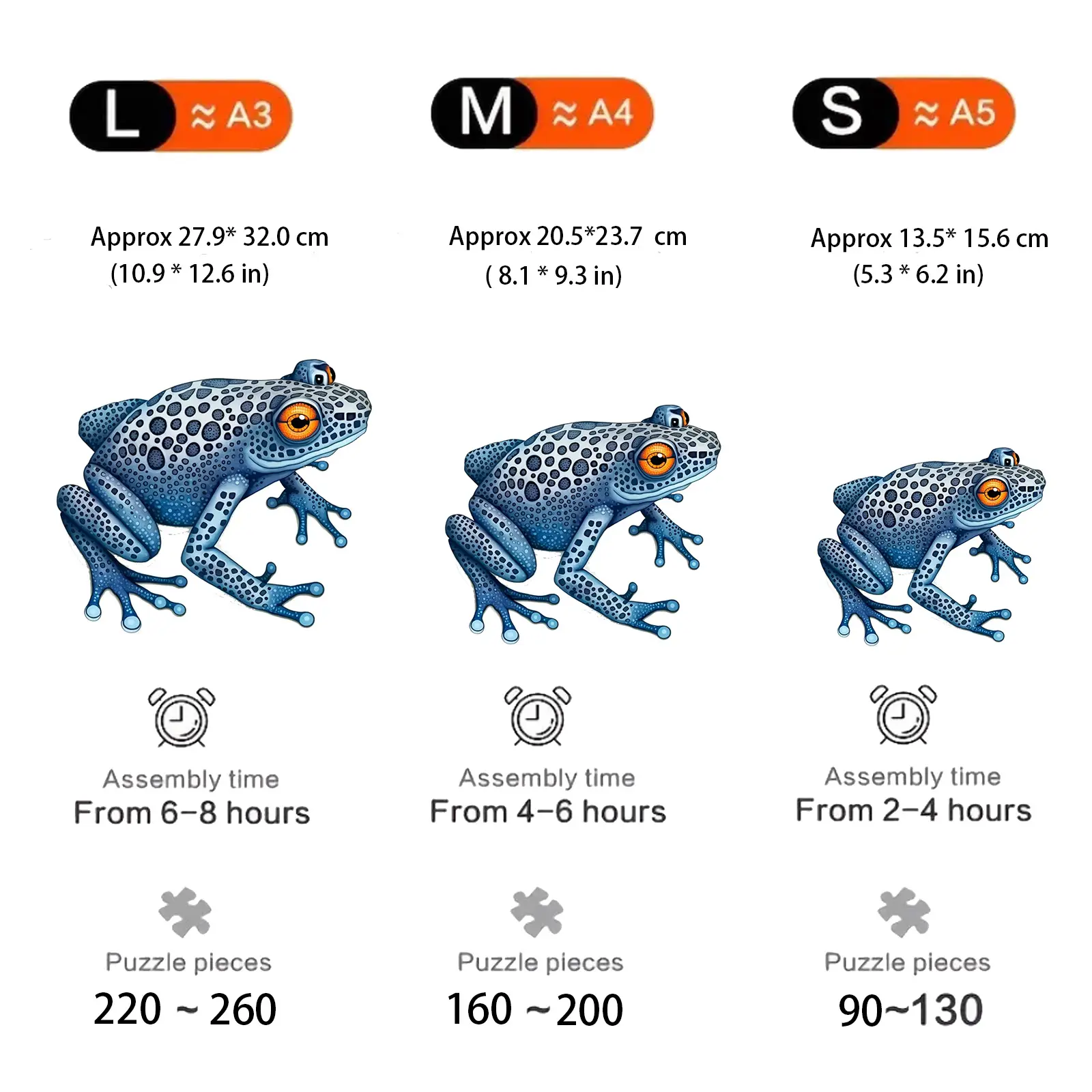 Wooden puzzle with frog pattern, irregular animal shape, puzzle and stress relief toy, Children's Day gift
