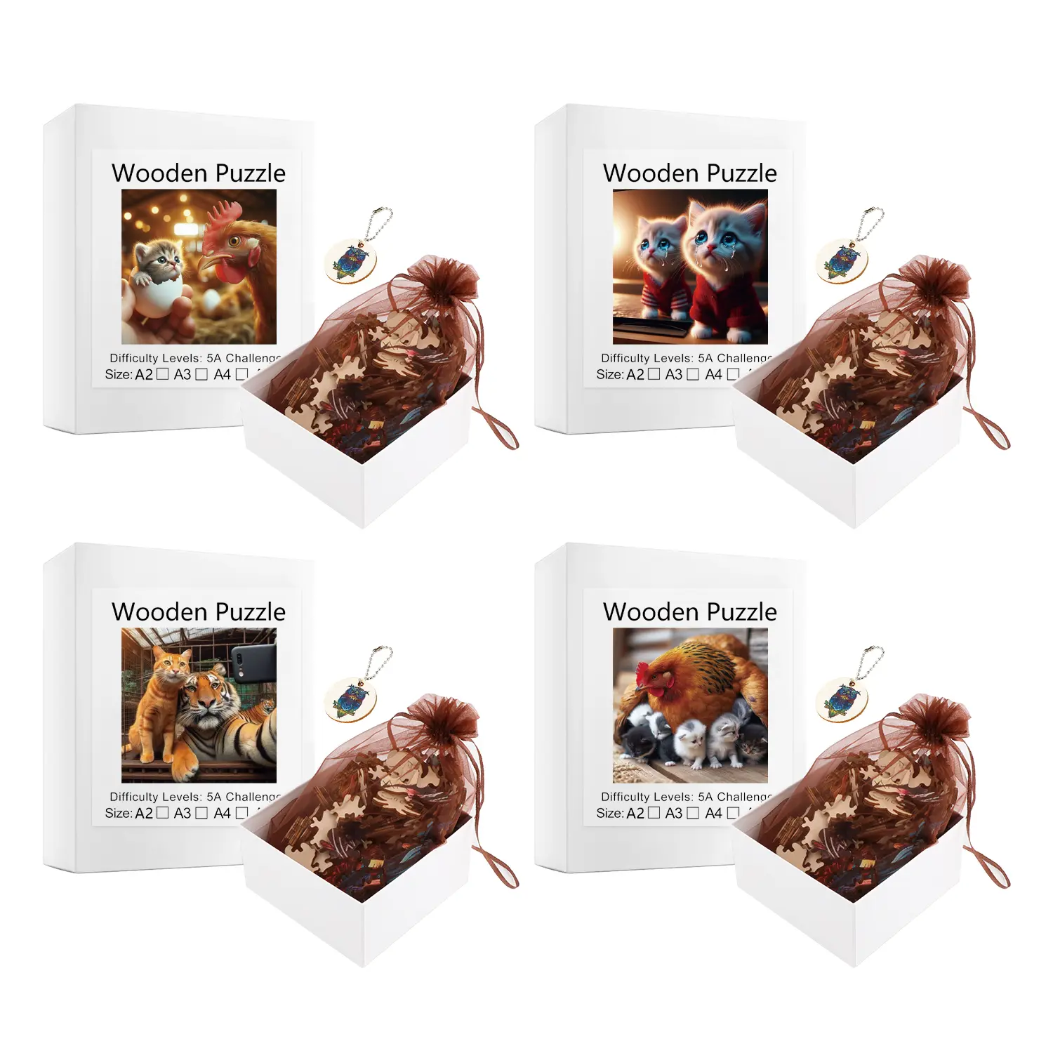 Cross border hot selling Love Leaf Flying Dragon wood puzzle manufacturer