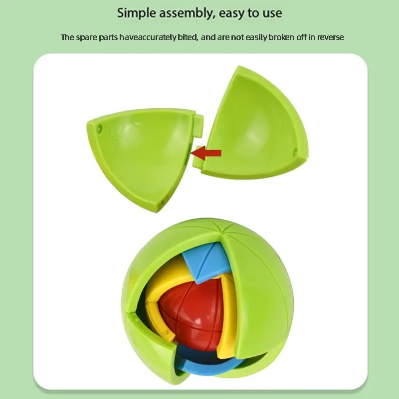 3D Intelligence Ball DIY Puzzle Puzzle Assembly Building Blocks Fun Sensory Toys for Adults Children ADHD Autism Stress Relief