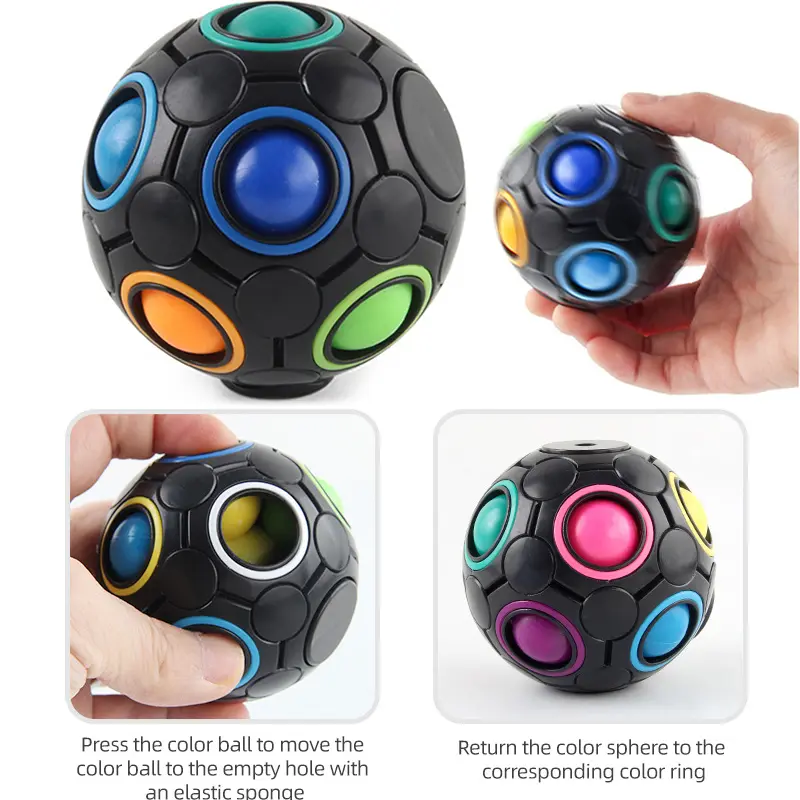 Rainbow Pop Fidget Toys Pack Push its Bubble Stress Relief Sensory Toys for Adult Children Autism Needs Squishy Squeeze Toys