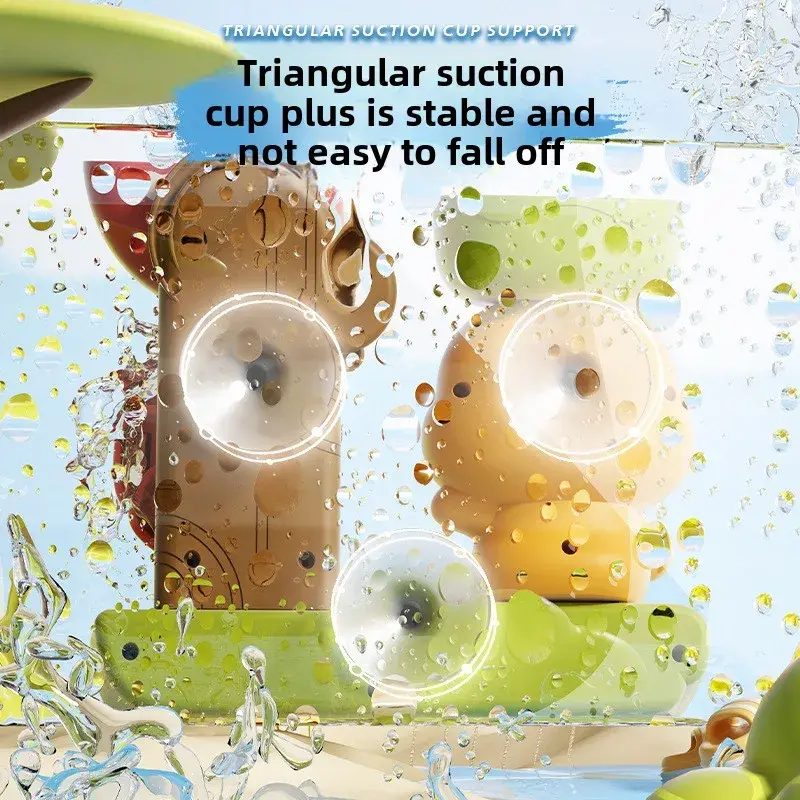 2025 Baby Bath Toy Play Water in Duck Rotating Eyes Lion Waterwheel Children Fun in Shower Bathtub with Suction Cup in Kid Gift