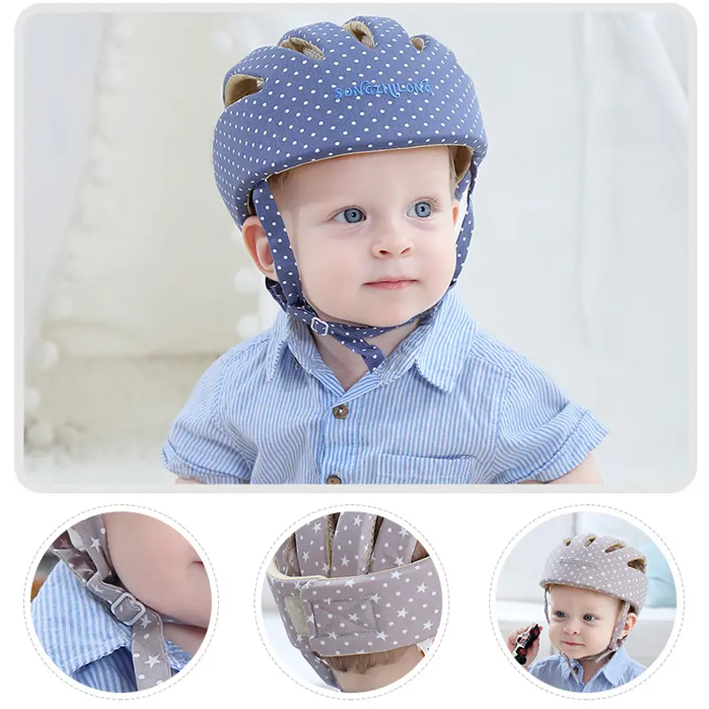 Baby Helmet Cap Newborn 6 18 Month Toddler Kids Adjustable Anti-shock Helmet Safety Baby Crawling Walking Head Protection Cap