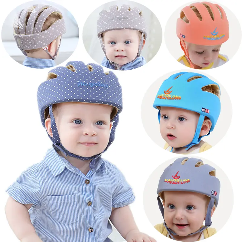 Baby Helmet Cap Newborn 6 18 Month Toddler Kids Adjustable Anti-shock Helmet Safety Baby Crawling Walking Head Protection Cap