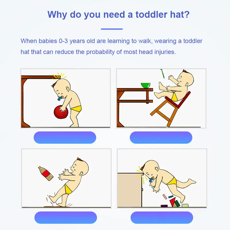 Baby Helmet Cap Newborn 6 18 Month Toddler Kids Adjustable Anti-shock Helmet Safety Baby Crawling Walking Head Protection Cap