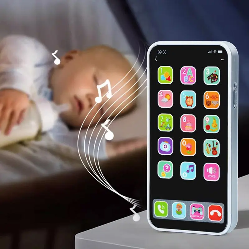Kids Toy Smartphone Early Mobile Phone With Light Touch Screen Phone Rechargeable 10000 Functions Educational Content For Boys
