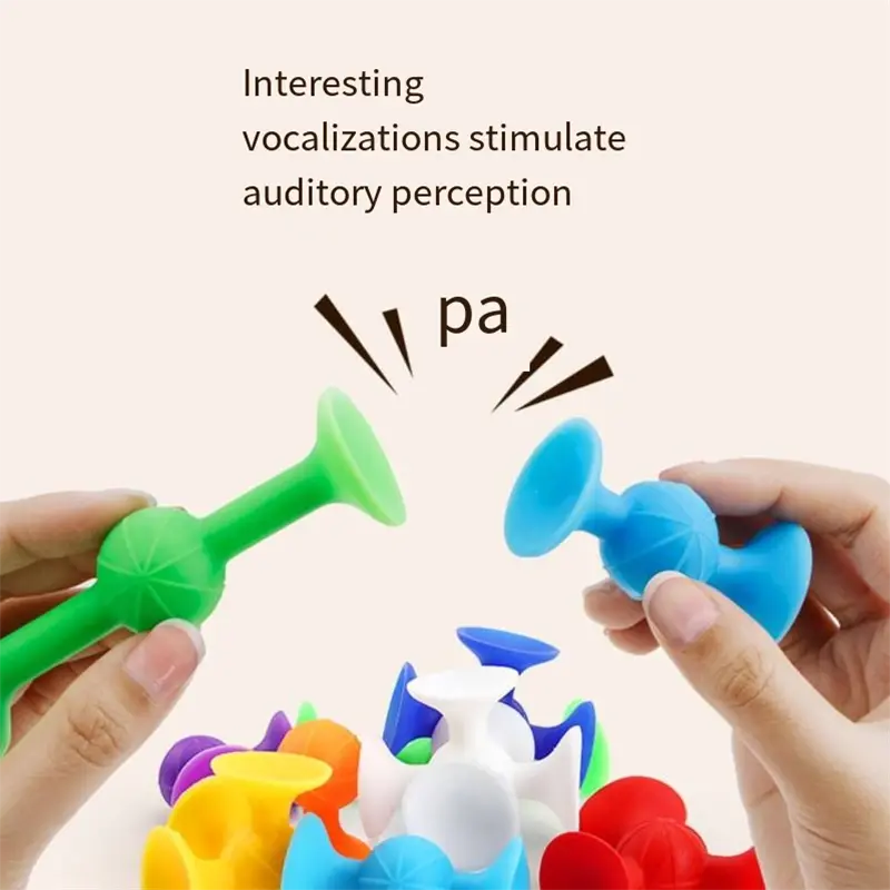 Sucula children's educational suction cup soft building blocks variety of science and education children teaching AIDS