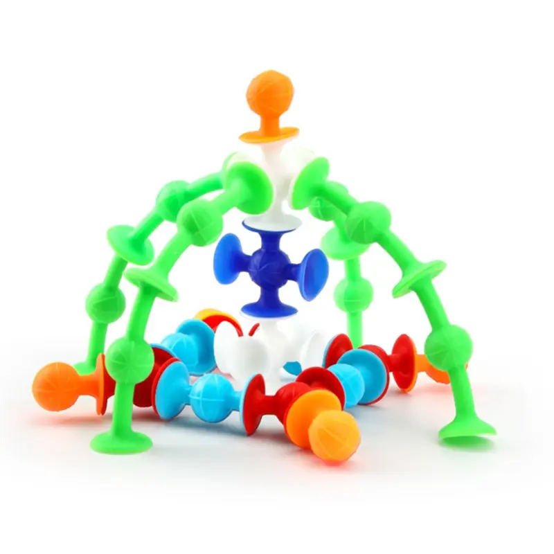 Sucula children's educational suction cup soft building blocks variety of science and education children teaching AIDS