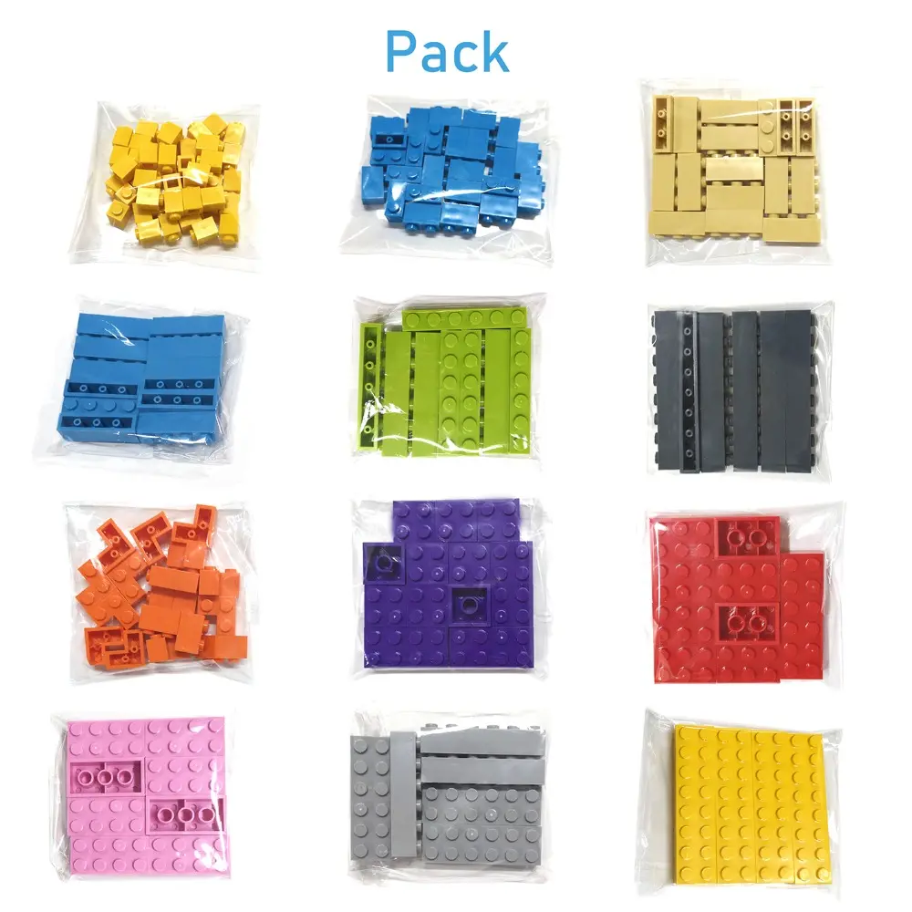40pcs DIY Building Blocks Thick Figures Bricks 2x4 Dots Educational Creative Size Compatible With 3001 Plastic Toys for Children