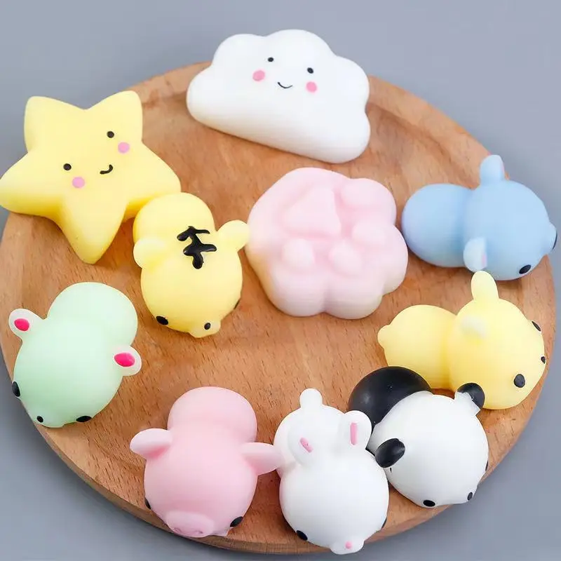 100PC Mini Squishy Toys Mochi Squishies Bulk Kawaii Animals Fruits Squishy Stress Relief Squeeze Fidget Toy For Kids Boys Girls