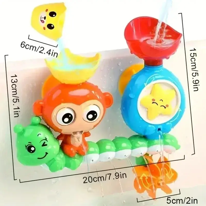Baby Cartoon Monkey Classic Shower Bath Toy Animal Sprinkle Bathroom Swimming Bathing Shower Educational Toys For Kid Gift
