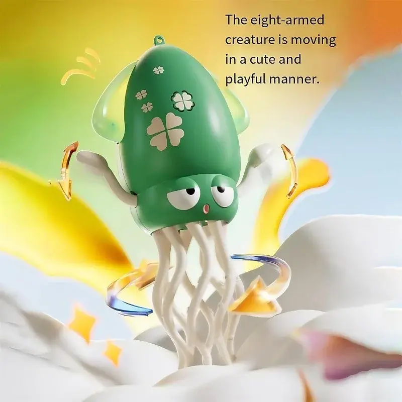 Electronic Dancing Octopus Auto-Avoid Crawling Pet Cartoon Interactive Development Moving Educational Toddler Toy Kid Gift