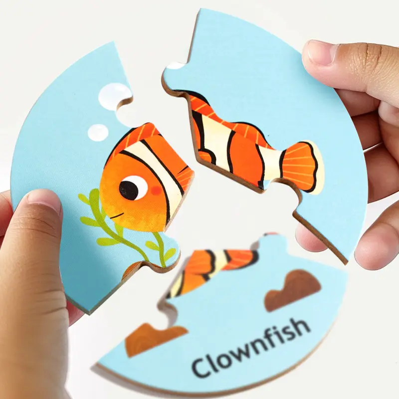 Circular Puzzle, Early Educational Animal Pairing Puzzle, Interactive Focus Logic Training, Board Game Toy, Birthday Gift