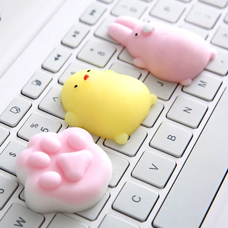 100PC Mini Squishy Toys Mochi Squishies Bulk Kawaii Animals Fruits Squishy Stress Relief Squeeze Fidget Toy For Kids Boys Girls