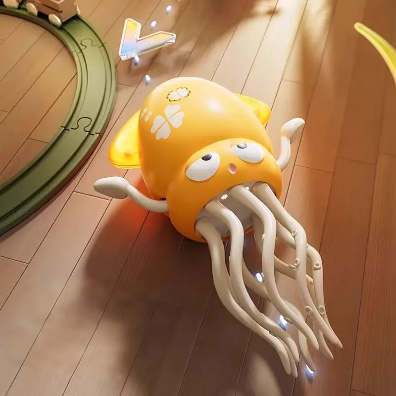 Electronic Dancing Octopus Auto-Avoid Crawling Pet Cartoon Interactive Development Moving Educational Toddler Toy Kid Gift
