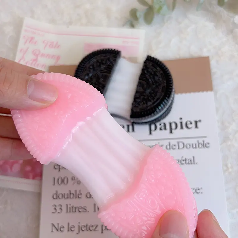 Handmade TPR Cookie Squishy Toy For Stress Relief Toy Mochi Taba Squishy Toy Hot Fidget Toy Biscuit Pinching Toy