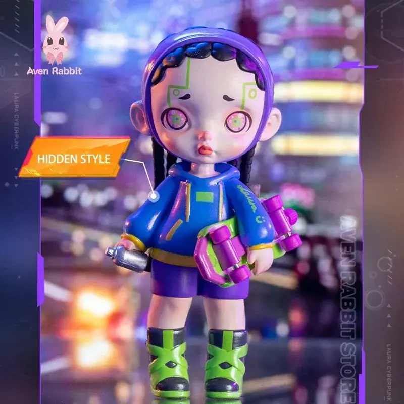 Original Laura Cyberpunk Series Blind Box Toys Mystery Box Mistery Figure Caja Misteriosa Kawaii Model Girl Birthday Gift