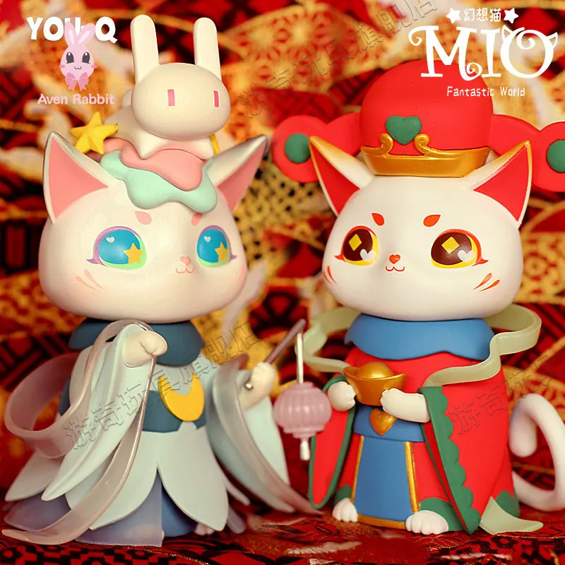 MIO Fantastic World Cat Blind Box Toys Anime Mystery Box Mistery Figure Surprise Caja Misteriosa Kawaii Model Girl Birthday Gift