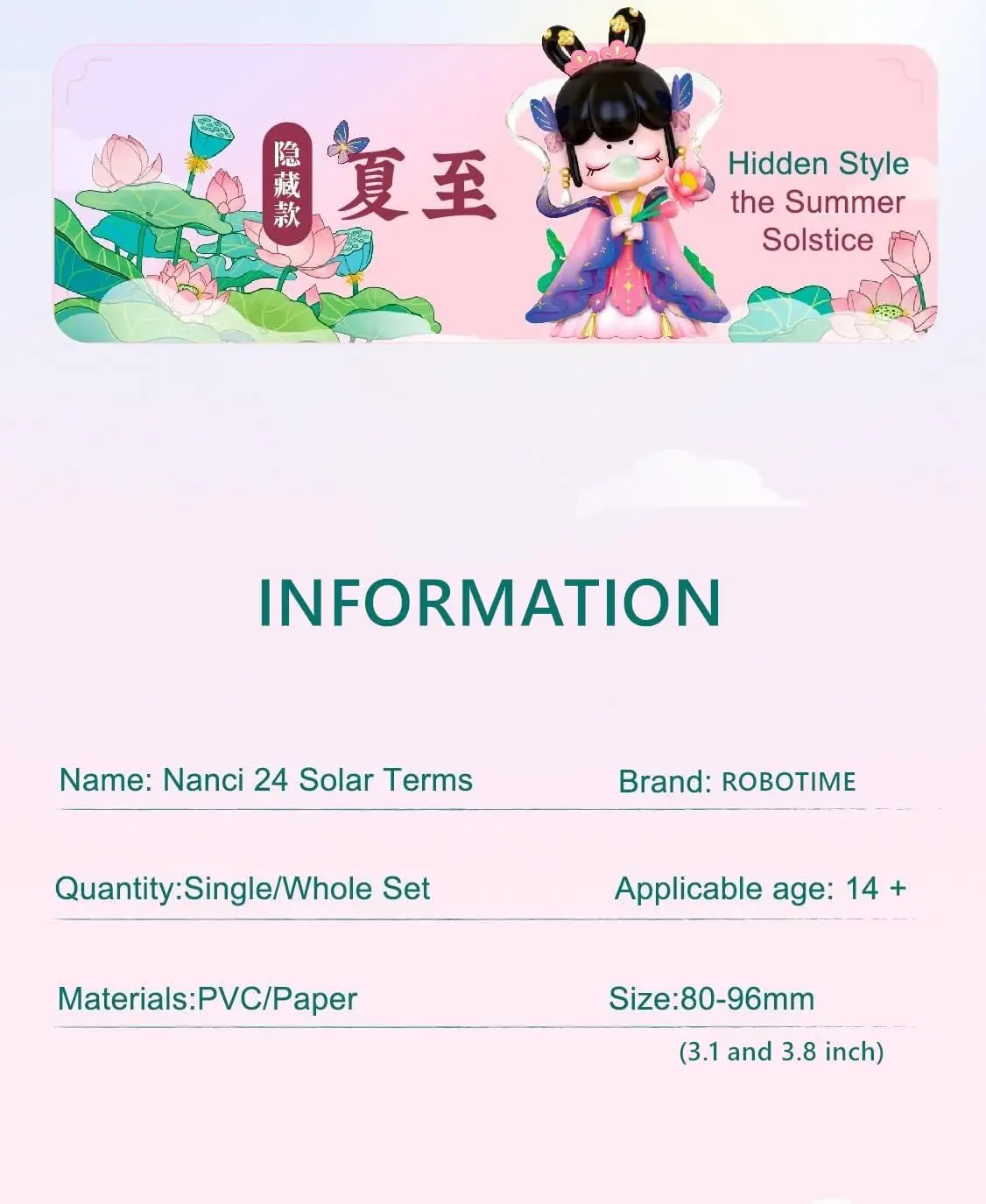 Robotime Rolife Nanci Ⅶ 24 Solar Terms Blind Box Action Figures Doll Toys Surprise Box Lady Toys for Children Friends