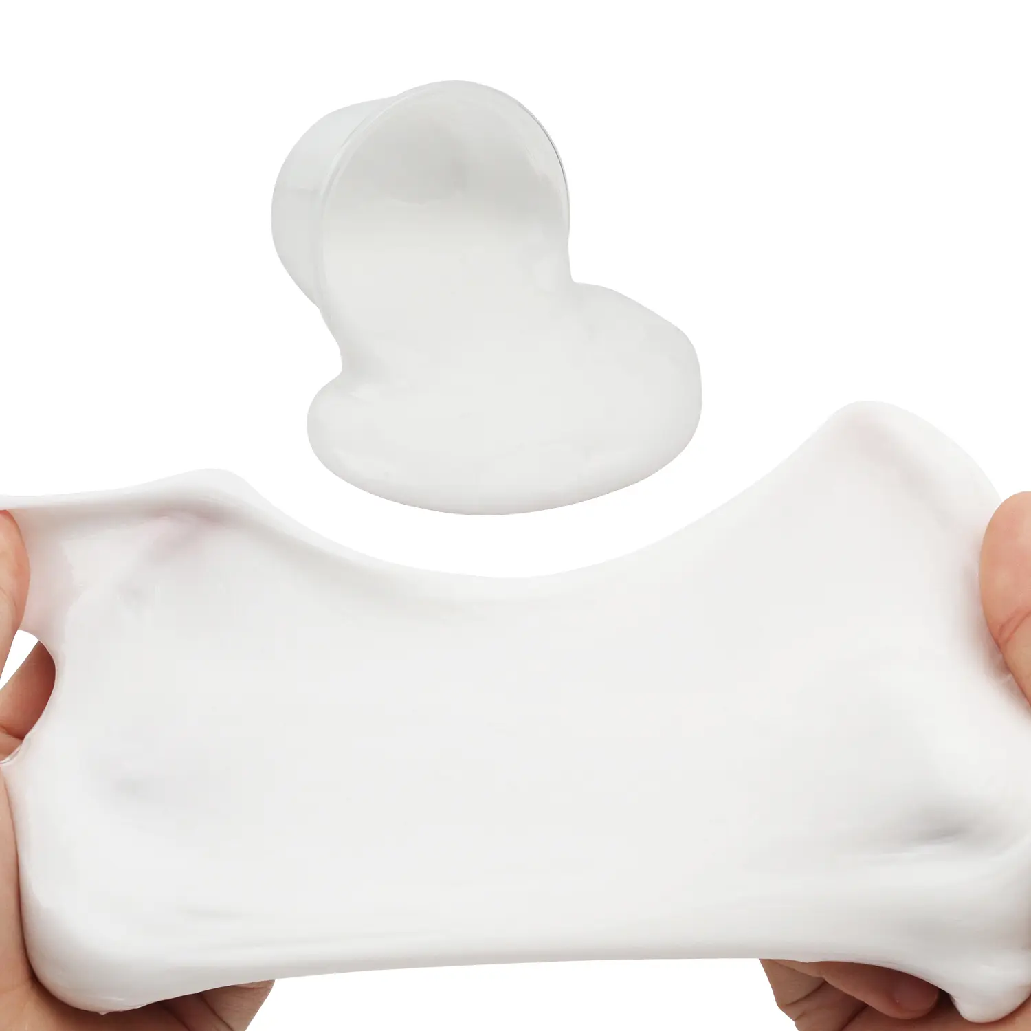 Big White Rabbit Milk Sugar Foam Glue, Handmade Non stick Slime Toy, Soothing Mood