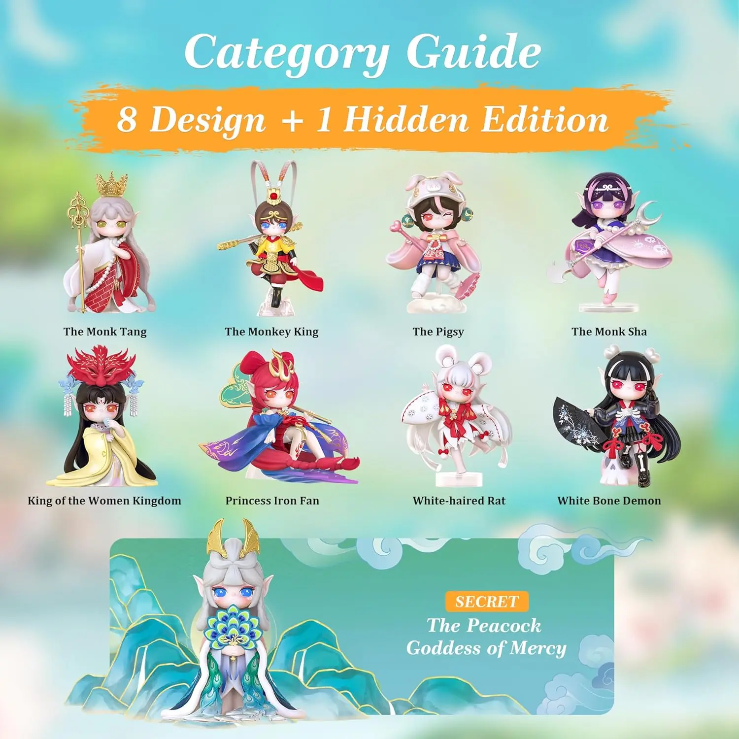 Robotime Rolife Suri Journey to the West Series Blind Box Action Figures Doll Toys Surprise Box Lady Toys - SIXX0