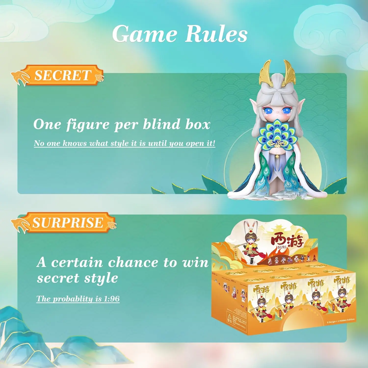 Robotime Rolife Suri Journey to the West Series Blind Box Action Figures Doll Toys Surprise Box Lady Toys - SIXX0