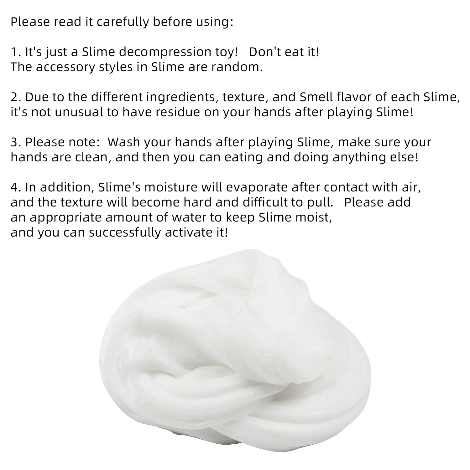 Big White Rabbit Milk Sugar Foam Glue, Handmade Non stick Slime Toy, Soothing Mood