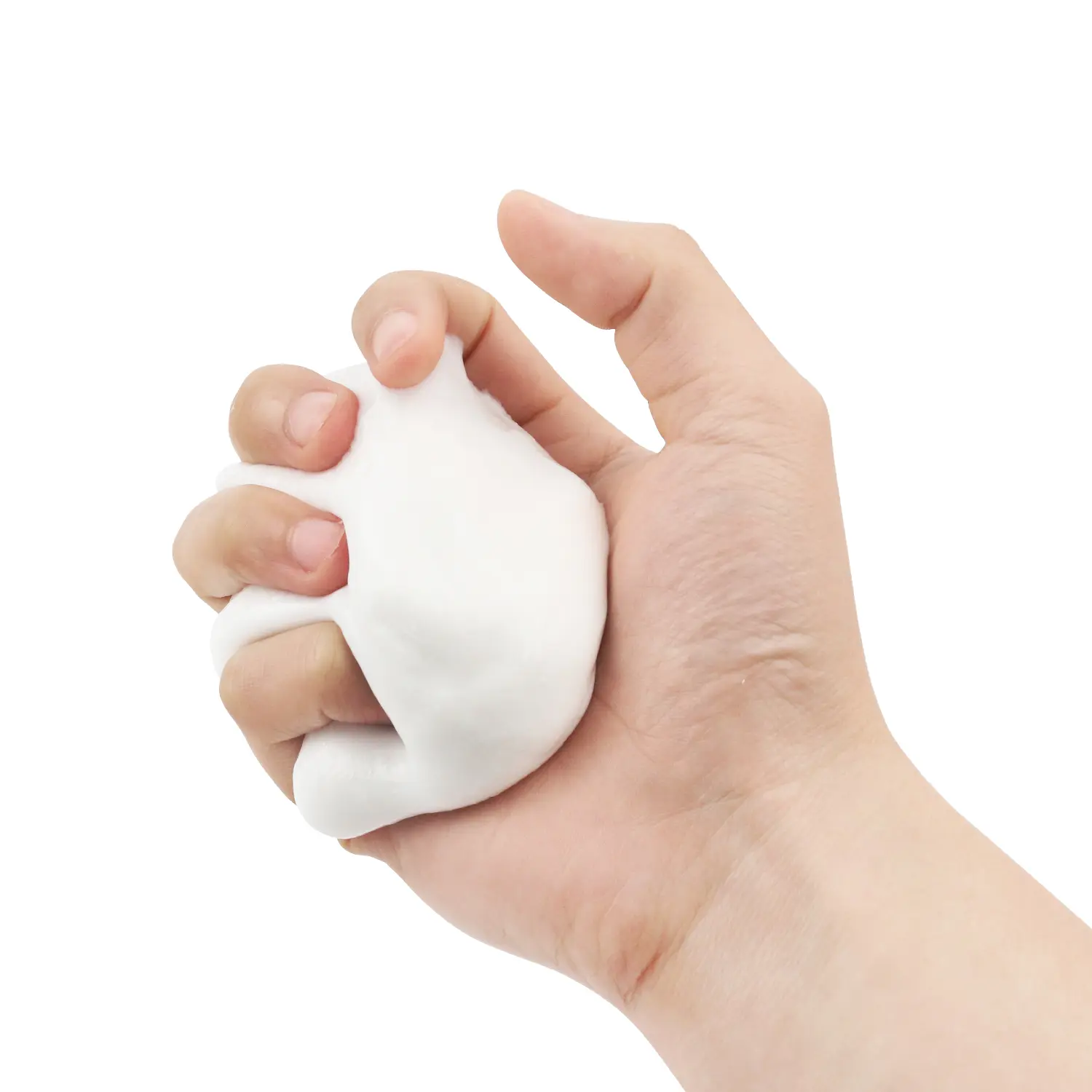 Big White Rabbit Milk Sugar Foam Glue, Handmade Non stick Slime Toy, Soothing Mood
