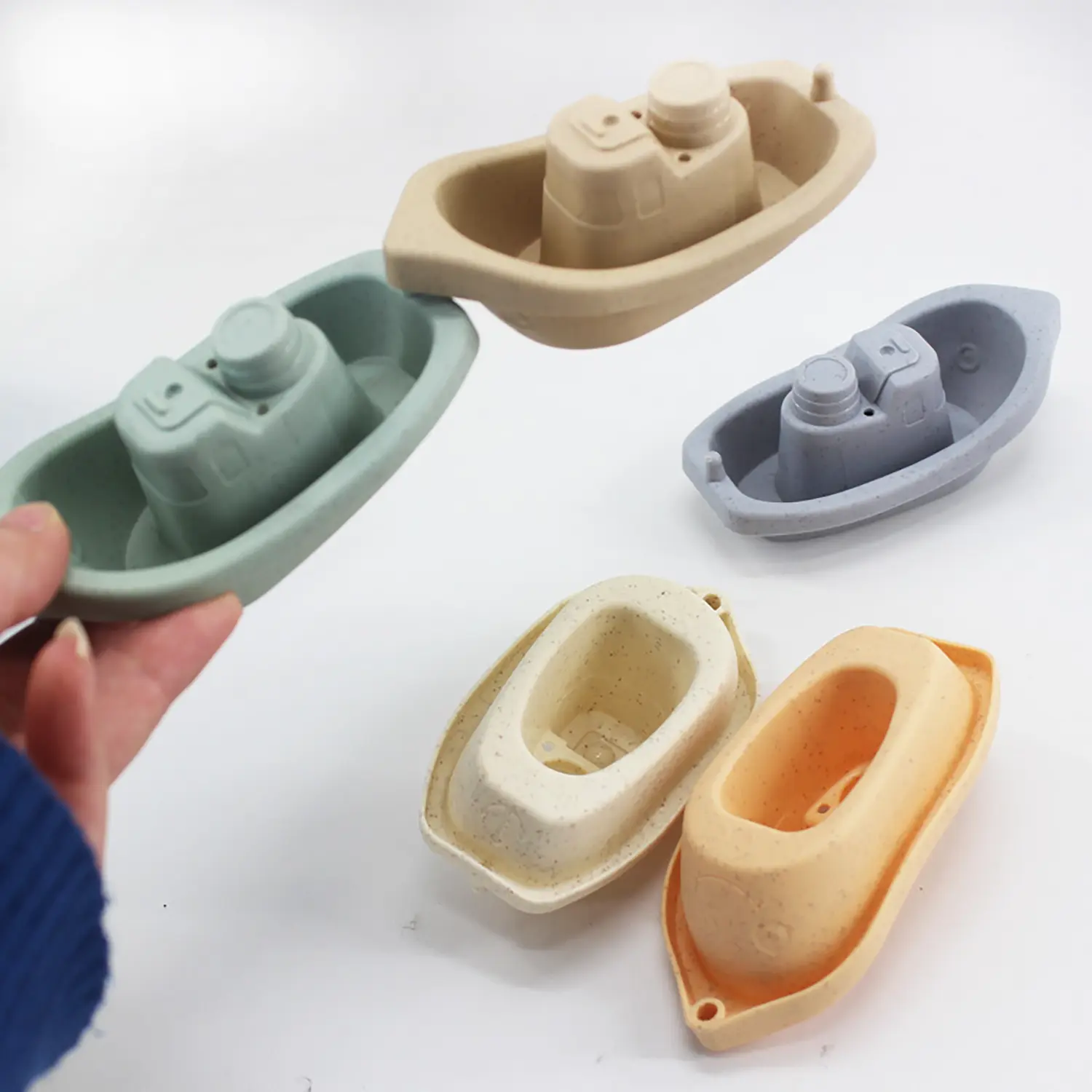 Fun Stacking Music Children's Cognitive Education Bathroom Bathing Stacking Boat Toys Parent Child Interaction