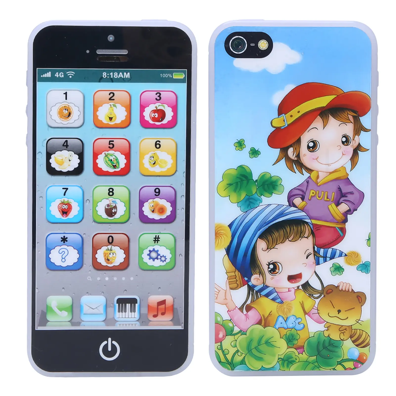 Baby English Learning Phone Machine Music Light Touch Screen Mobile Phone Toy Early Child Development Educational Toy