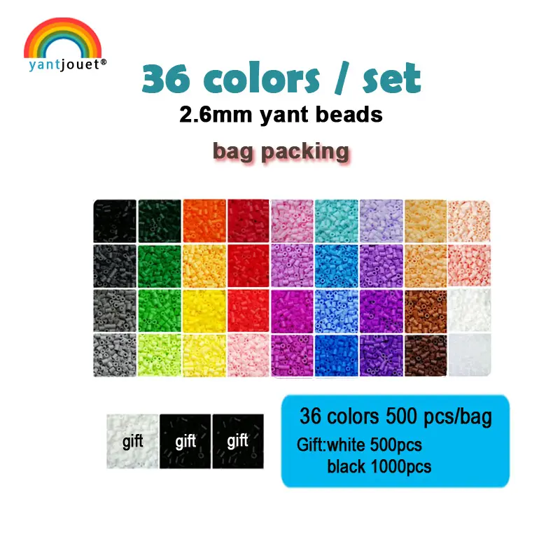 Yantjouet 2.6mm Mini Beads Kit 24 48 72color/set for Kid Hama Beads Diy Puzzles High Quality Handmade Gift children Toy