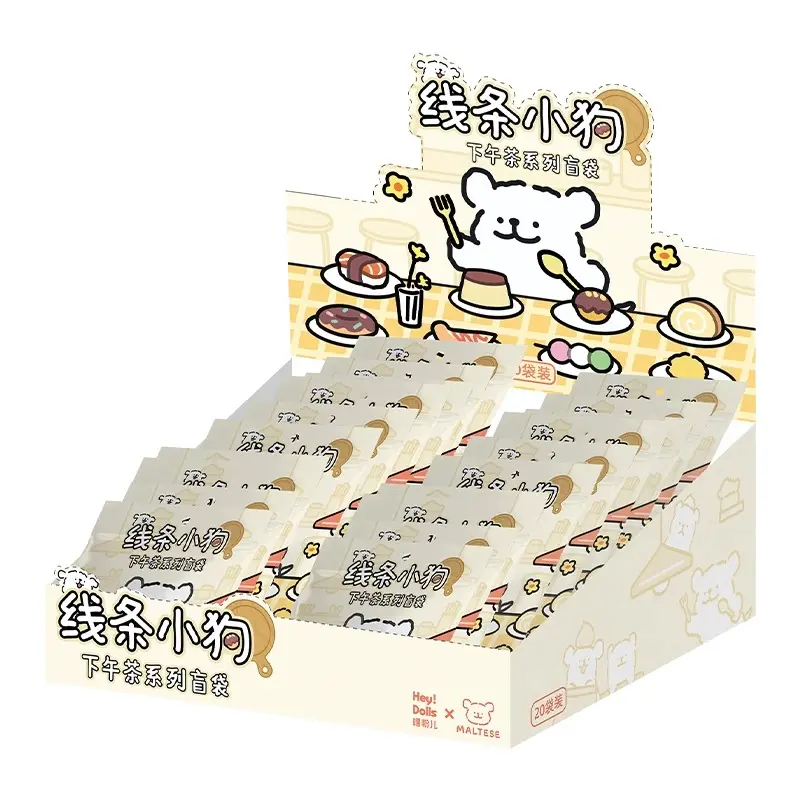 Suplay Maltese Puppy Afternoon Tea Series Blind Box Toys Surprise Bag Kawaii Anime Figure Doll Mystery Box Cute Birthday Gifts