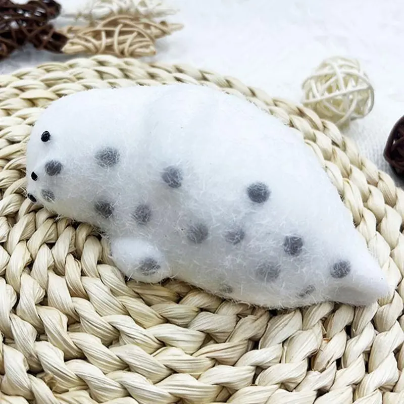 Cute Plush Seal Sea Lion Soft Sticky Silicone Mochi Taba Squishyes Fidgeting Kids Toy Girls Stress Relieve Birthday Party Gifts