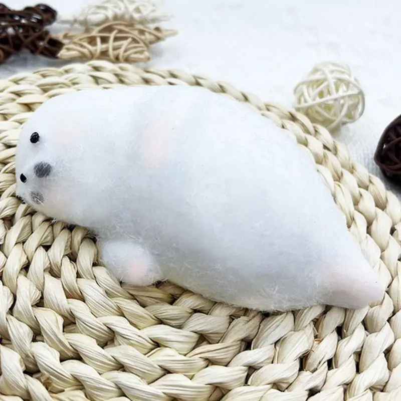 Cute Plush Seal Sea Lion Soft Sticky Silicone Mochi Taba Squishyes Fidgeting Kids Toy Girls Stress Relieve Birthday Party Gifts