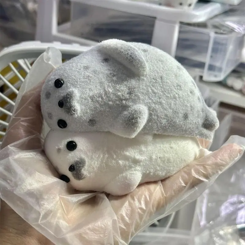 Cute Plush Seal Sea Lion Soft Sticky Silicone Mochi Taba Squishyes Fidgeting Kids Toy Girls Stress Relieve Birthday Party Gifts