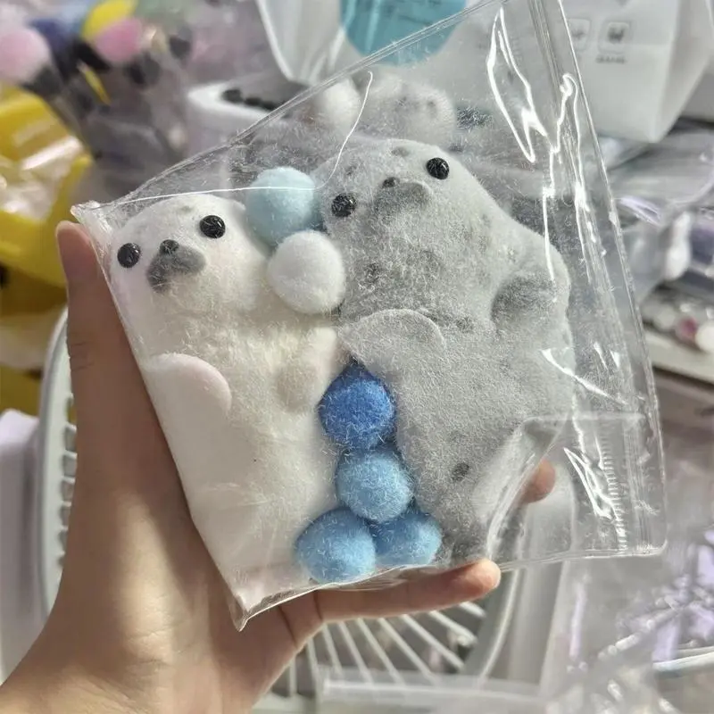 Cute Plush Seal Sea Lion Soft Sticky Silicone Mochi Taba Squishyes Fidgeting Kids Toy Girls Stress Relieve Birthday Party Gifts