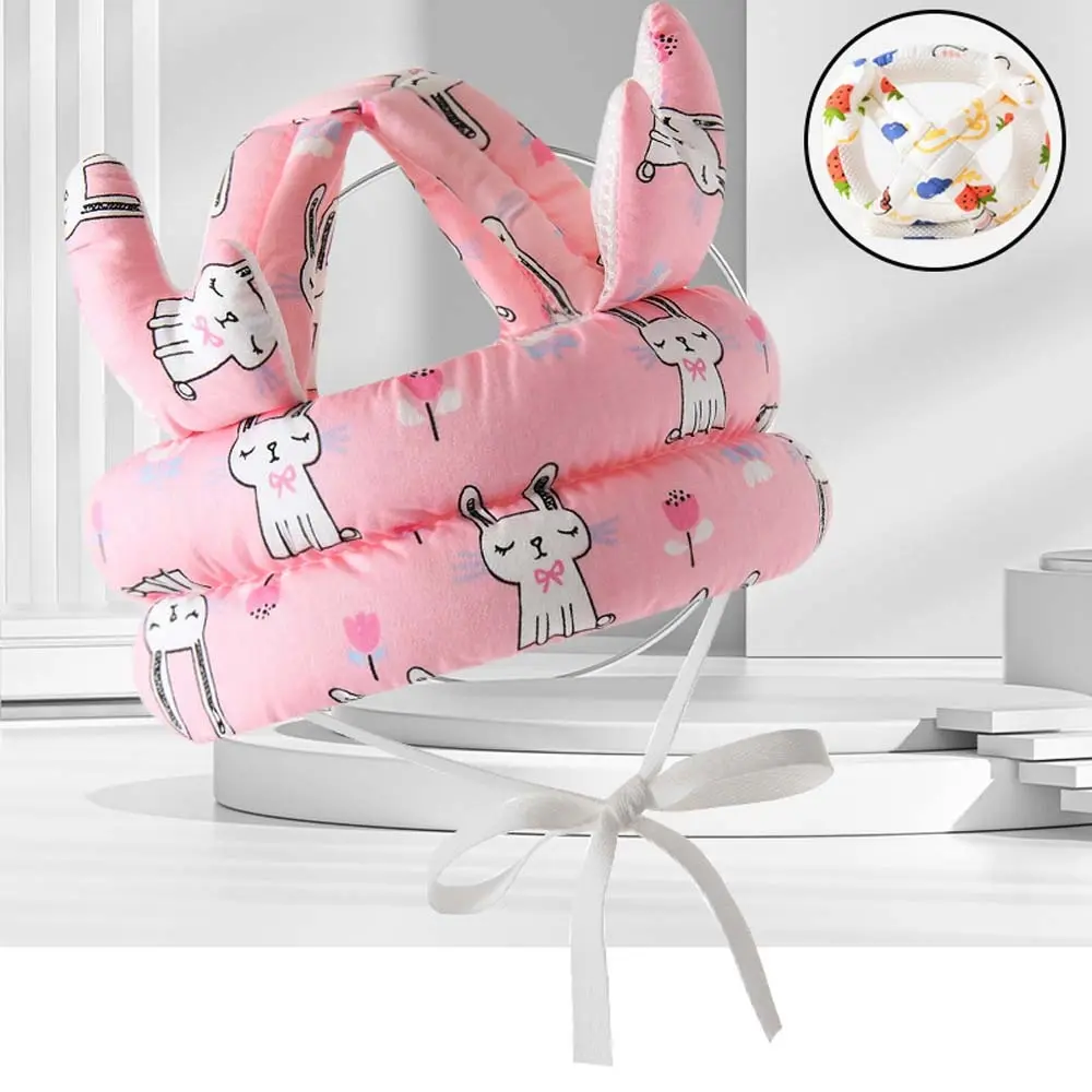 Adjustable Protective Headgear Baby Safety Helmet Cotton Thickened Toddler Anti-fall Hat Pearl Cotton Polyester