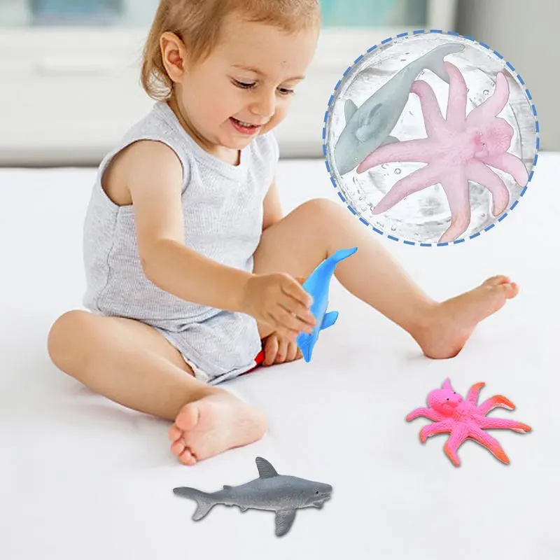 Novelty expansion toys Water Growing Sea Creatures simulated marine life learning toys Jelly-Like Expandable Animals Sensory Toy