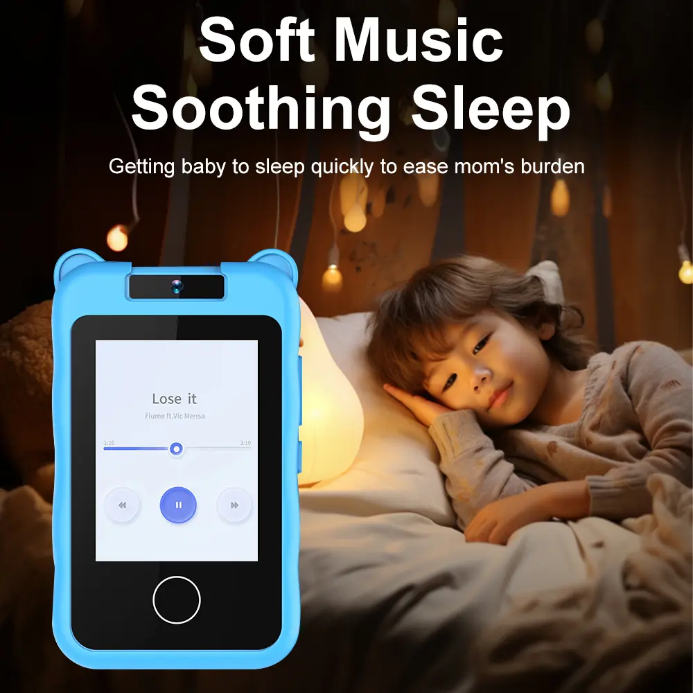 Children Phone Camera Toys with Reversible Camera MP3 Music Player Game Touch Screen Leaning Toys for Girls Boys Birthday Gifts