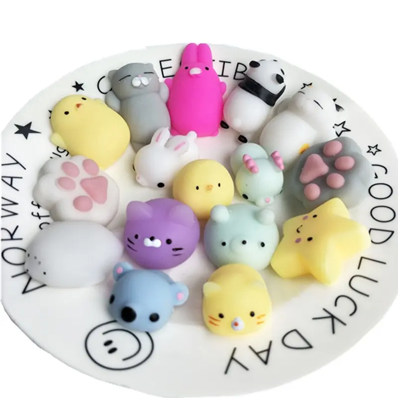 5-50PCS Kawaii Squishies Mochi Anime Squishy For Kids Antistress Ball Squeeze Party Favors Stress Relief Kid's Toys For Birthday