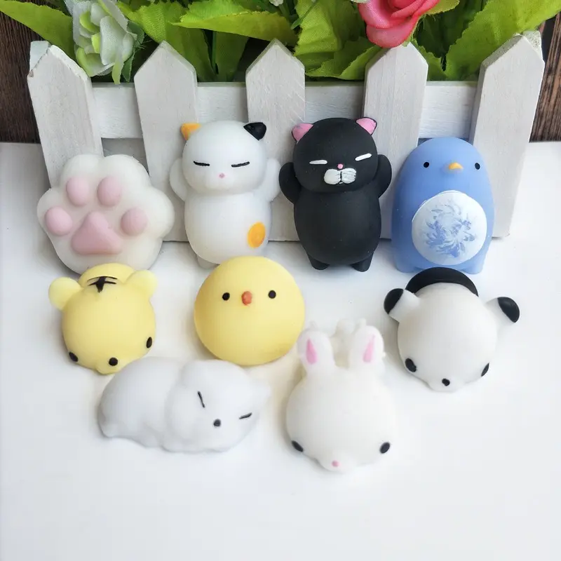 5-50PCS Kawaii Squishies Mochi Anime Squishy For Kids Antistress Ball Squeeze Party Favors Stress Relief Kid's Toys For Birthday