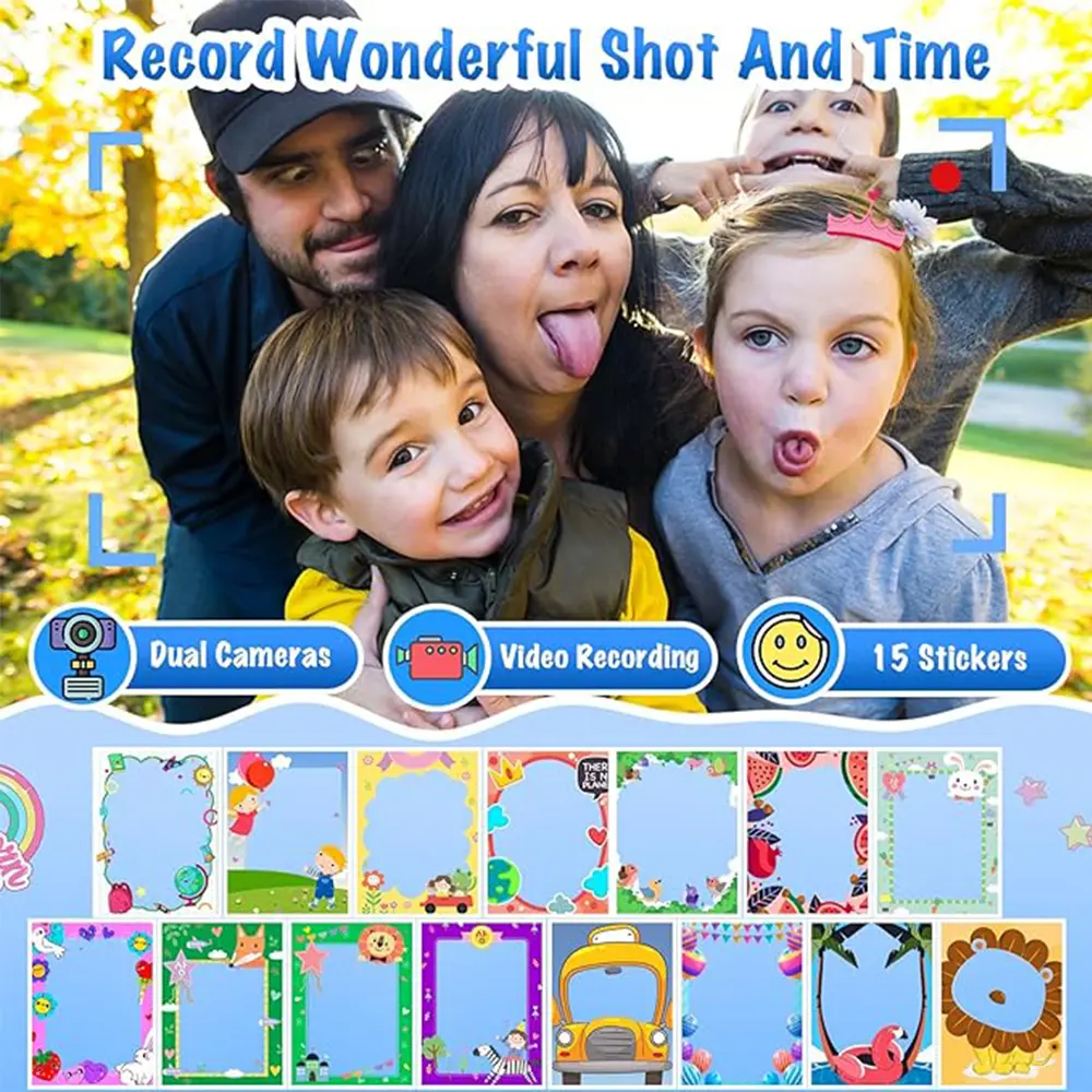 Kids Smart Toy Phone Dual Camera Digital Baby Phone 1080P Music Player Game Learning Gift for Age 3-8 Brithday Christmas Gifts