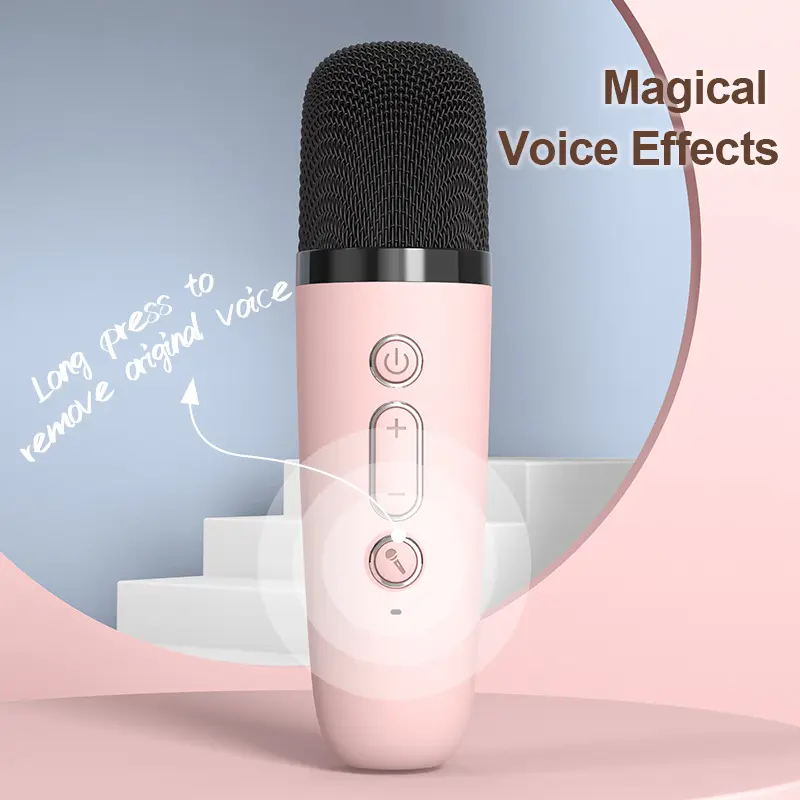 Mini Karaoke Machine Cartoon Cat Portable Bluetooth Speaker With Microphone for Home Family KTV Party Kid Singing Player