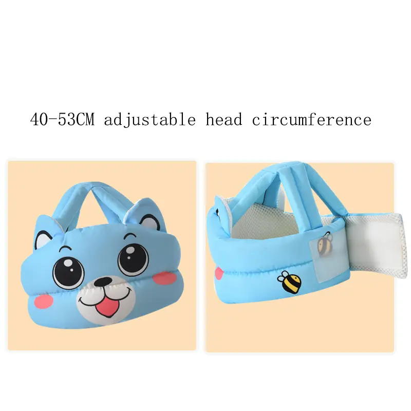 Baby Safety Helmet Head Protection Headgear Toddler Anti-fall Pad Cartoon Breathable and Adjustable Children Learn To Walk Cap