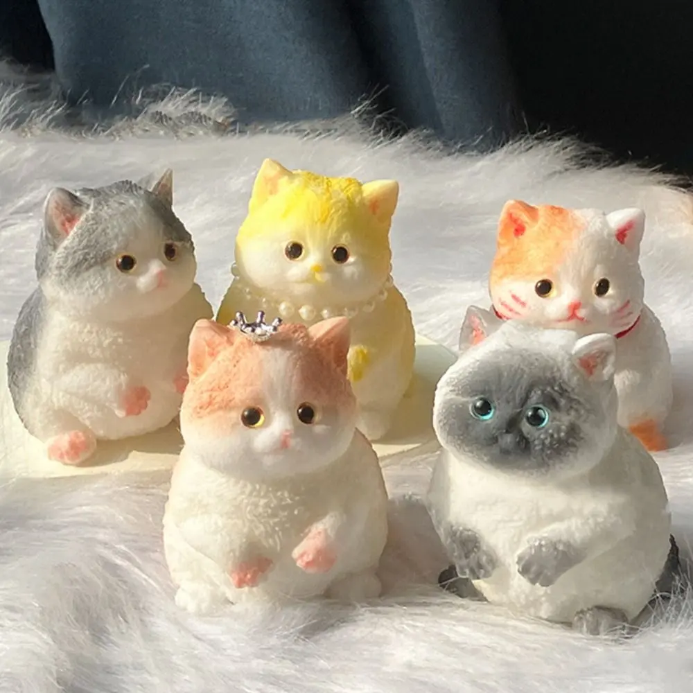 Slow Rebound Big Cat Figure Squeeze Toy Animal Cartoon Simulation Cat Squeeze Toys Colorful Soft Cat Fidget Toy Sensory Toys