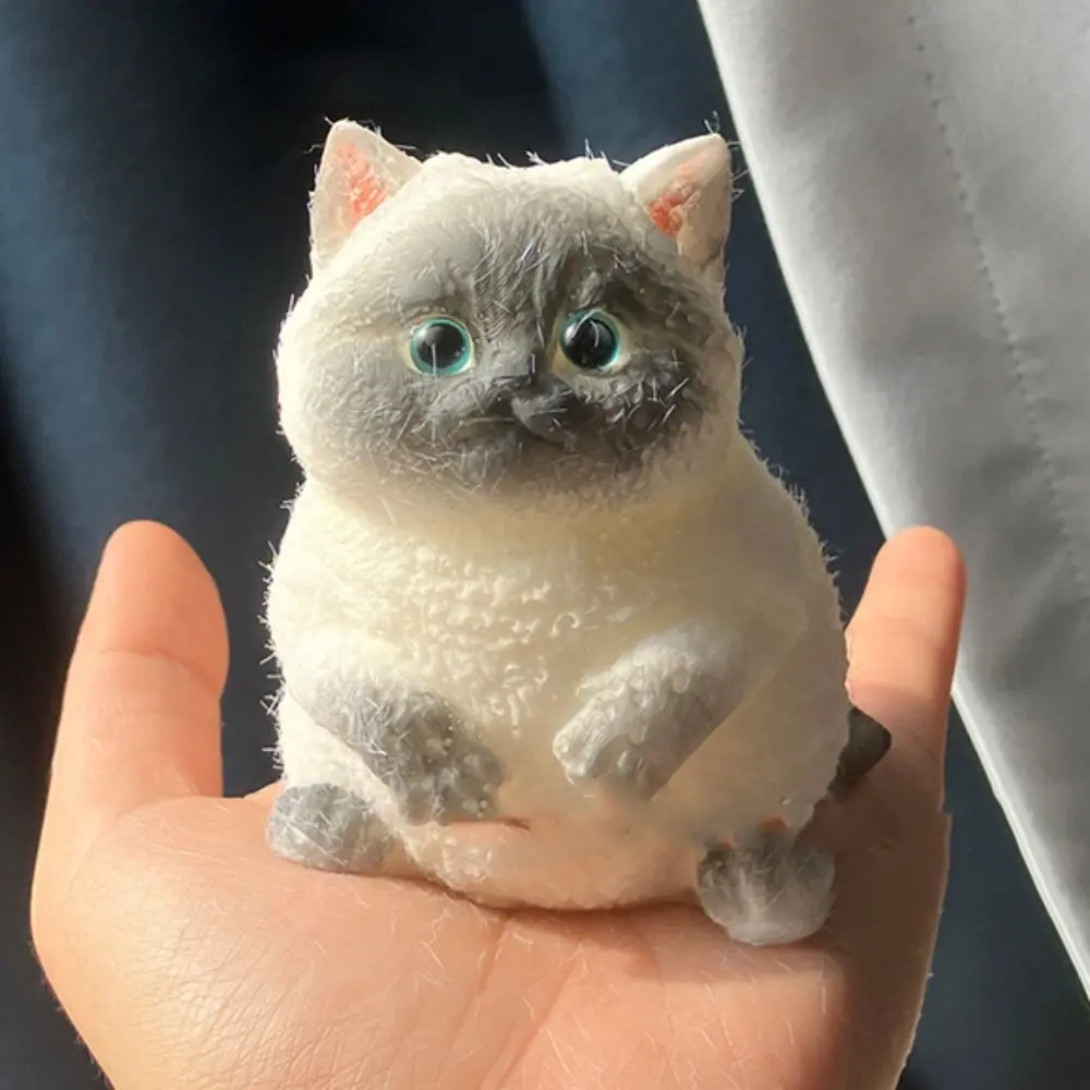 Slow Rebound Big Cat Figure Squeeze Toy Animal Cartoon Simulation Cat Squeeze Toys Colorful Soft Cat Fidget Toy Sensory Toys