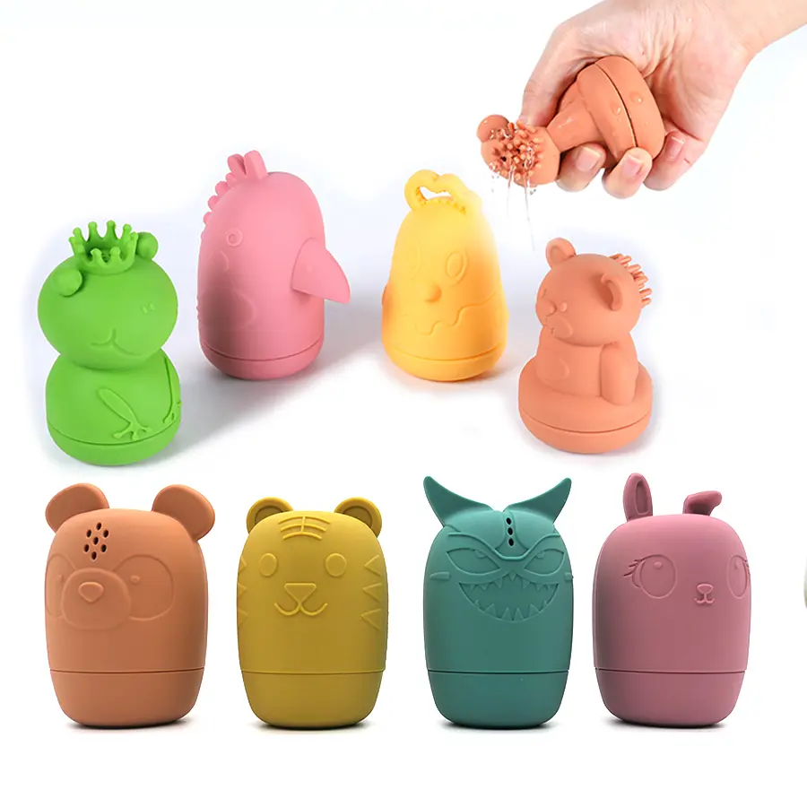 Baby bath toys children swimming silicone dolls water play fun bath cute funny children bathroom shower bathtubs