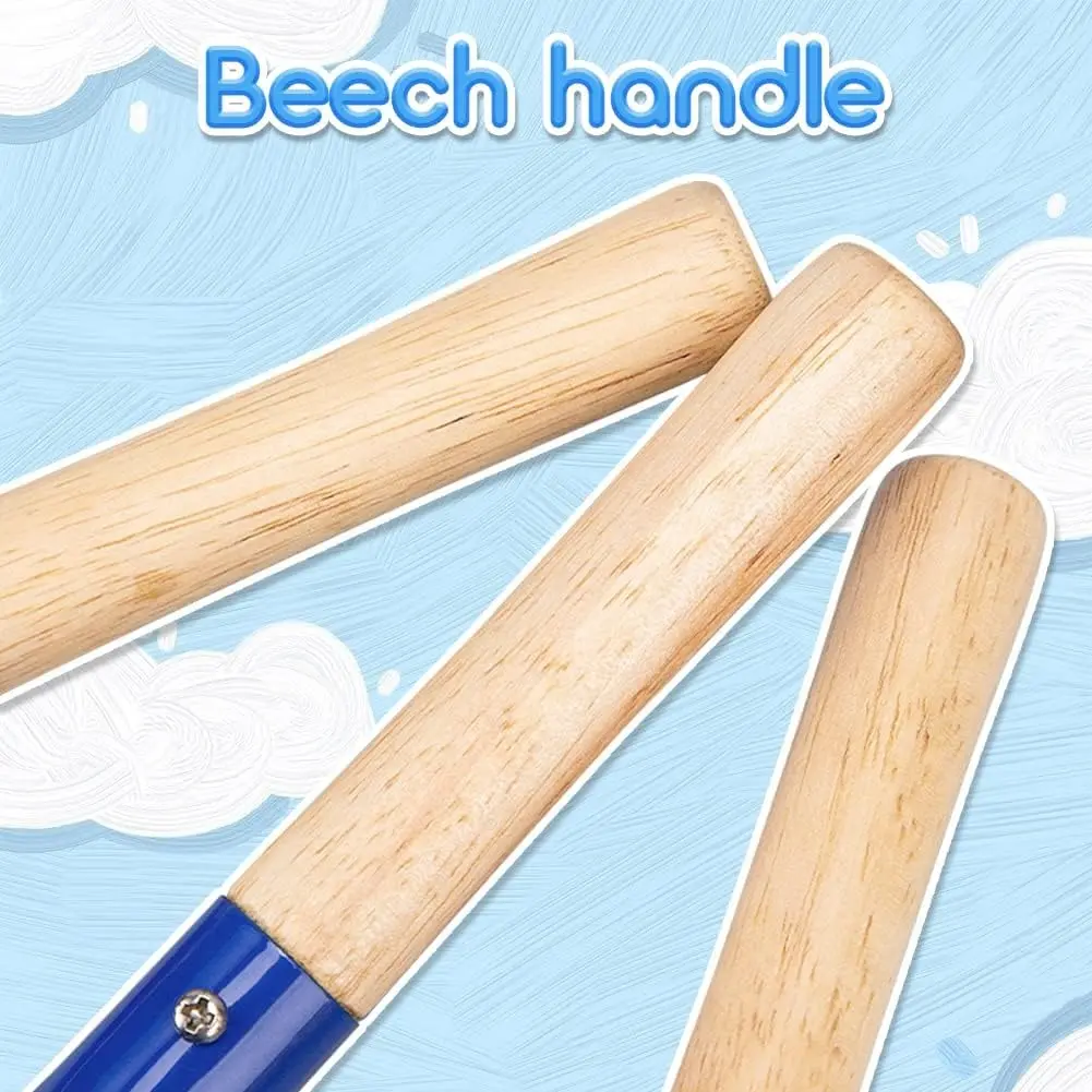 5PCS Kids Beach Toys Set – Metal with Wooden Handle Sand Tools for Children Beach Gardening Outdoor Play Set for Kids