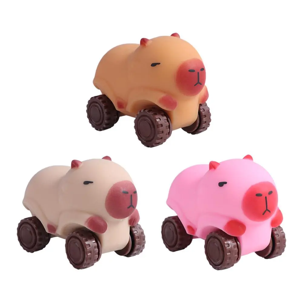 Stretchable Car Capybara Squeeze Toy with Wheel High Elasticity Capybara Fidget Toy Elongate Kneading Cute Pinch Toy
