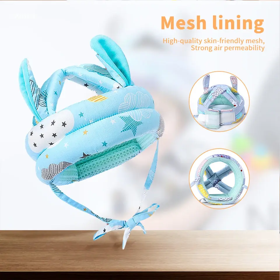 Baby Safety Helmet Head Protection Hat Toddler Anti-fall Pad Children Learn To Walk Crash Cap Adjustable Protective Headgear